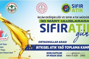 Giresun Belediyesi’nden Bitkisel Atık Yağ Toplama Kampanyası